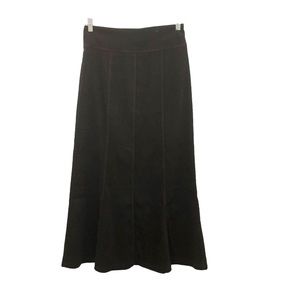 Cool Collection Fit & Flare Maxi Skirt Women's Size M Dark Brown